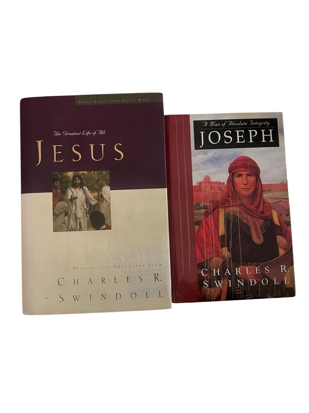 Charles Swindoll Hardcover Set of 2 Books Jesus & Joseph, Bible Study, Devo